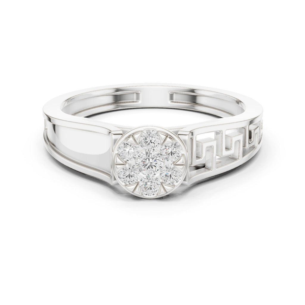 Intricate Channel Set Diamond Engagement Ring