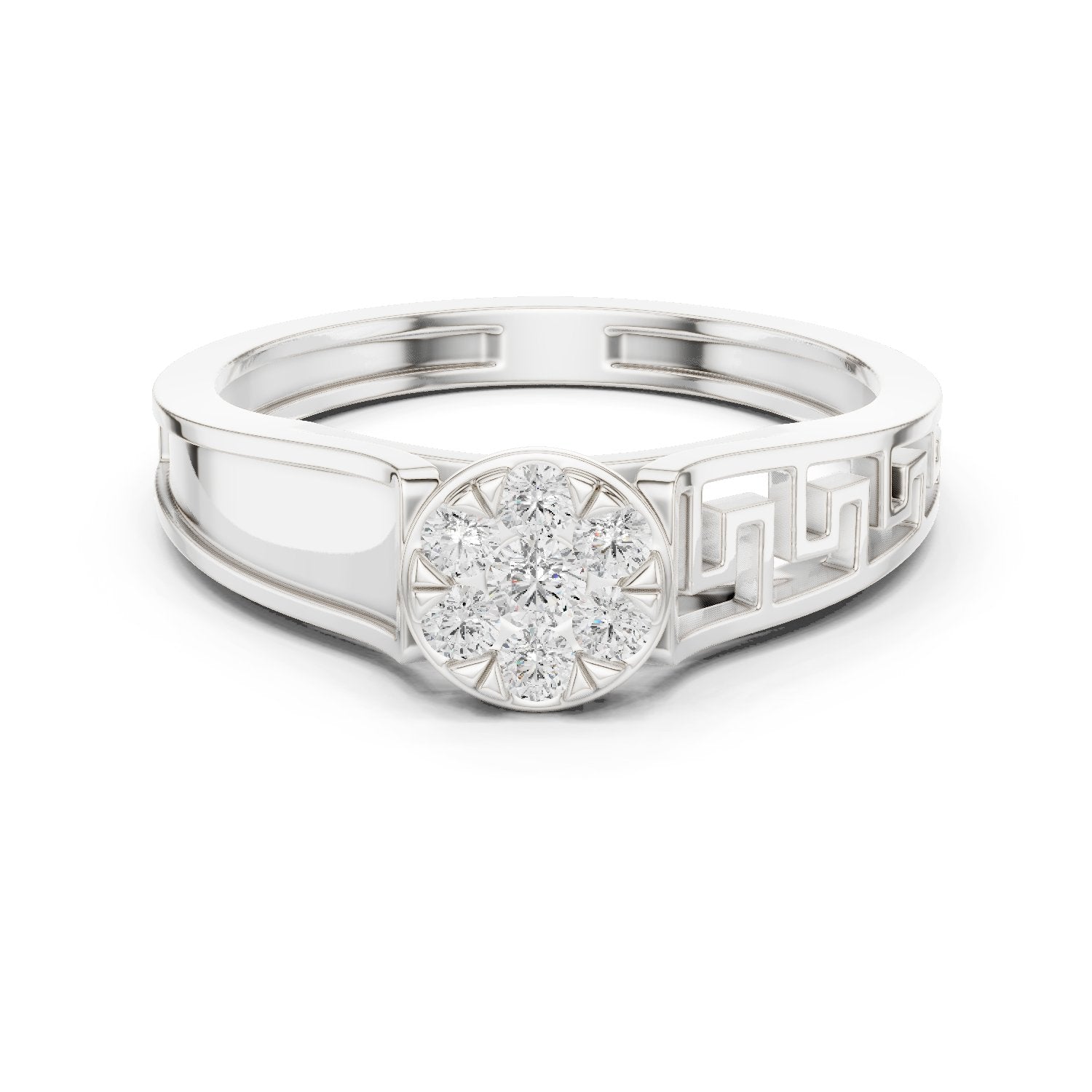 Intricate Channel Set Diamond Engagement Ring