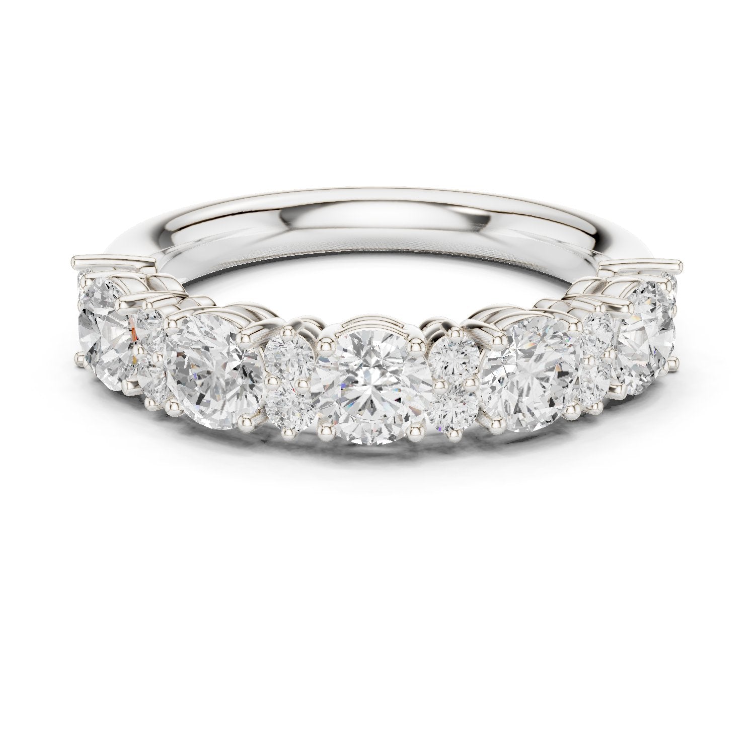 Round Diamond Claw Set Anniversary Band