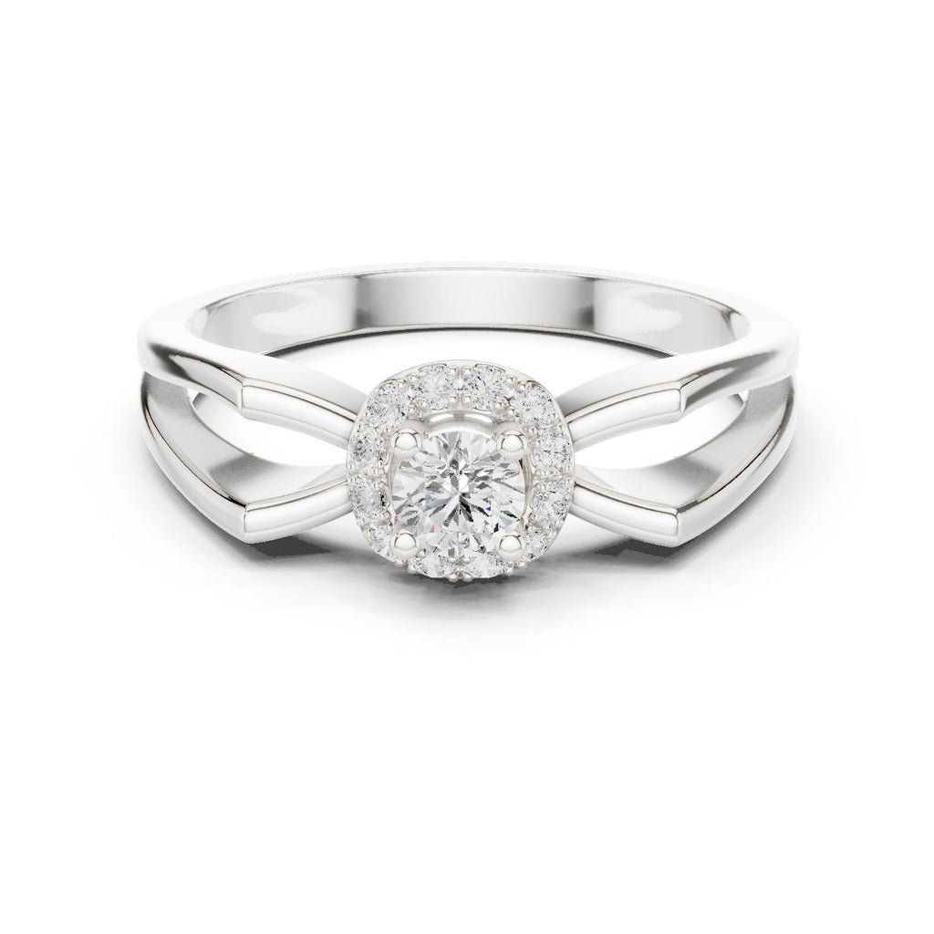 Heavenly Cluster Diamond Engagement Ring