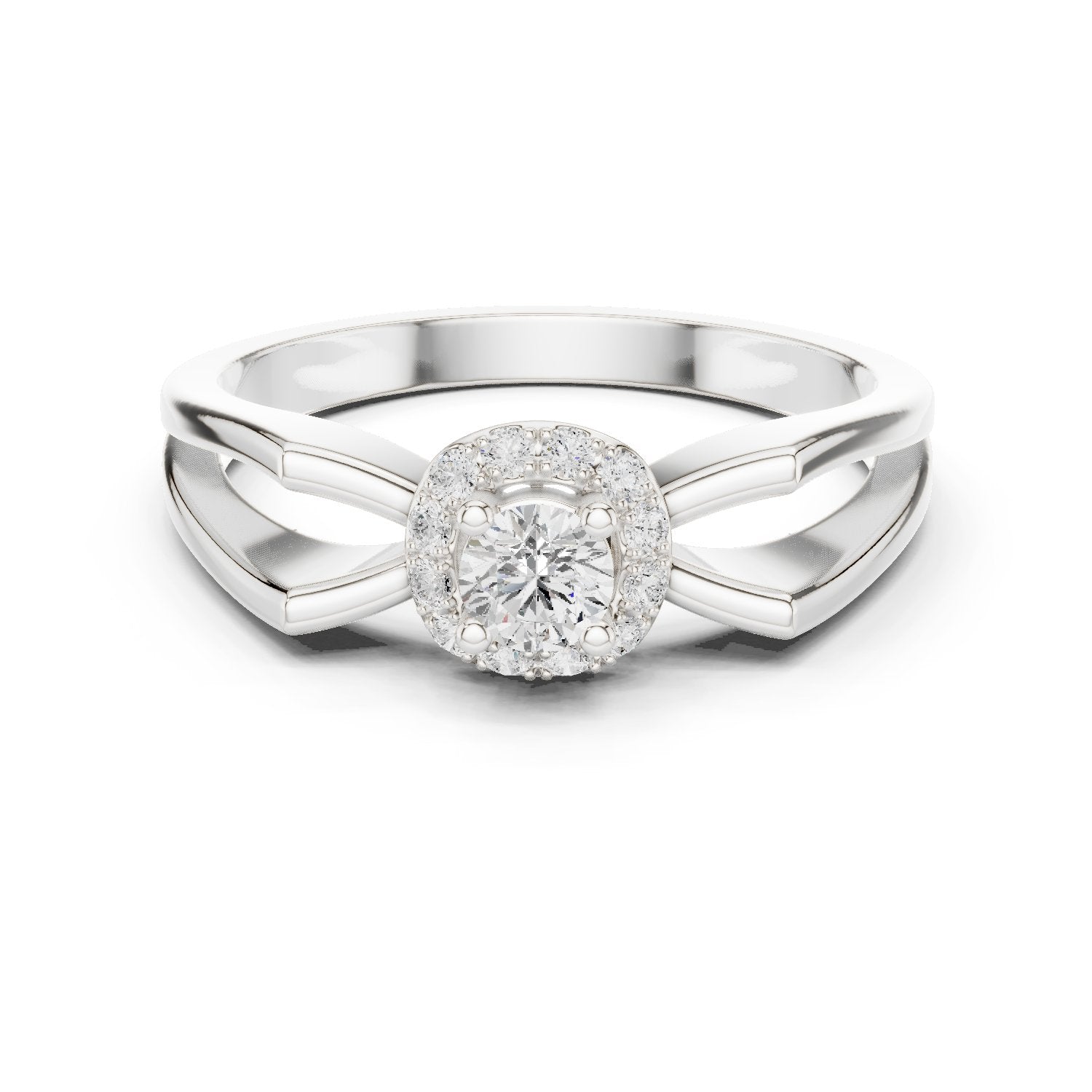 Heavenly Cluster Diamond Engagement Ring