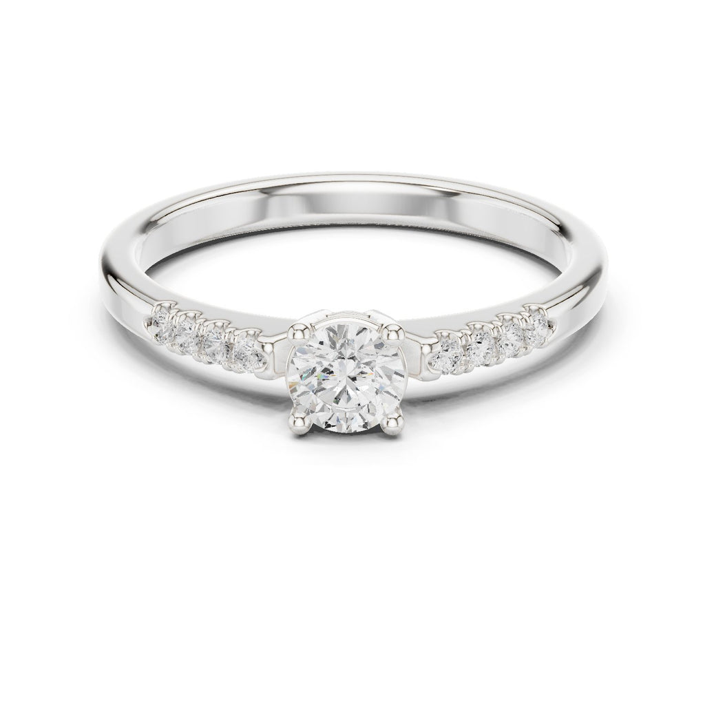 Enchanting Floral Diamond Engagement Ring