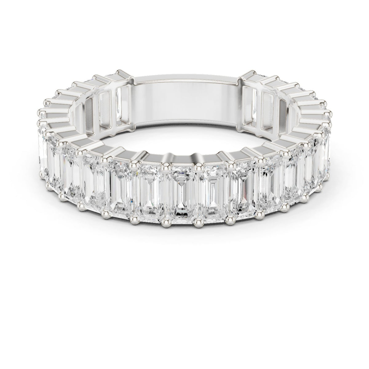 Emerald Cut Diamond Eternity Band