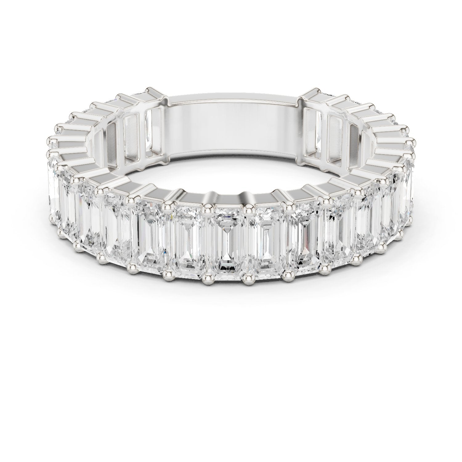 Emerald Cut Diamond Eternity Band