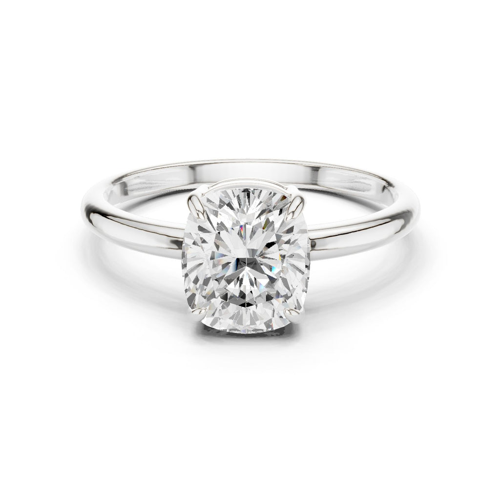 Classic Cushion Cut Solitaire Engagement Ring