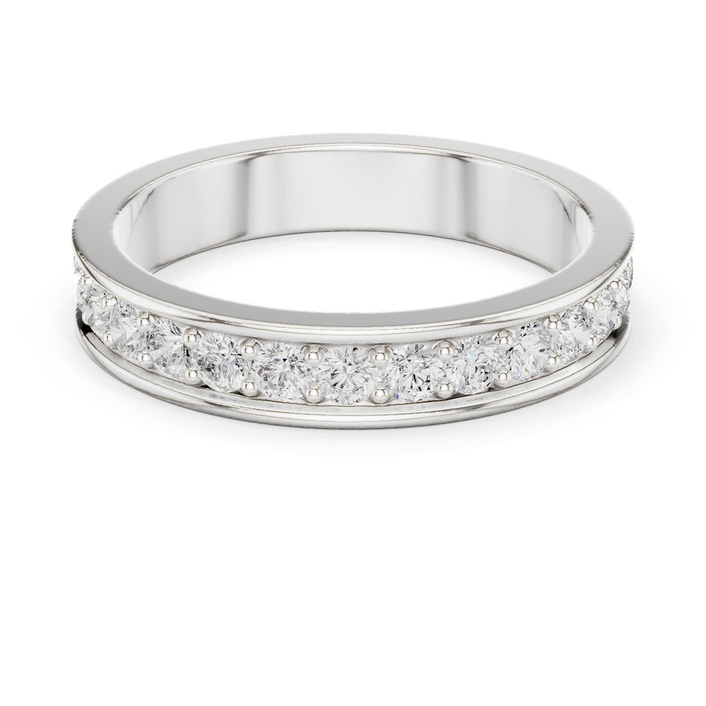 Round Diamond Channel Set Eternity Band