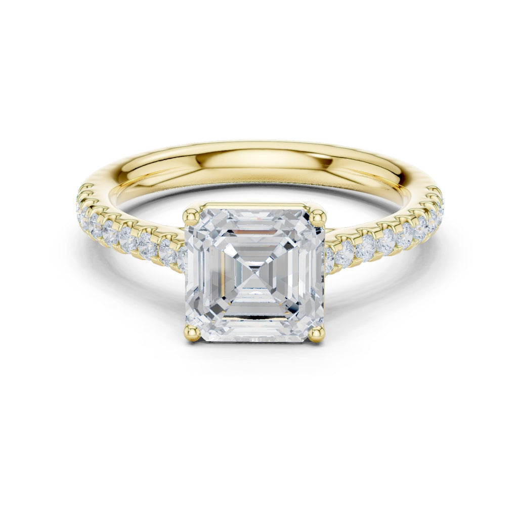 Ascending Channel Set Diamond Engagement Ring
