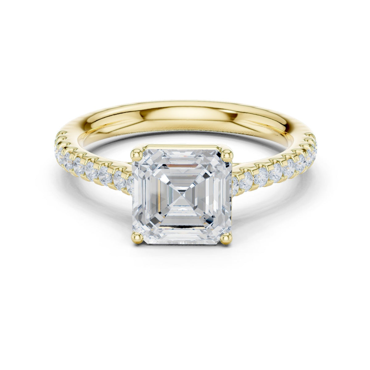 Ascending Channel Set Diamond Engagement Ring