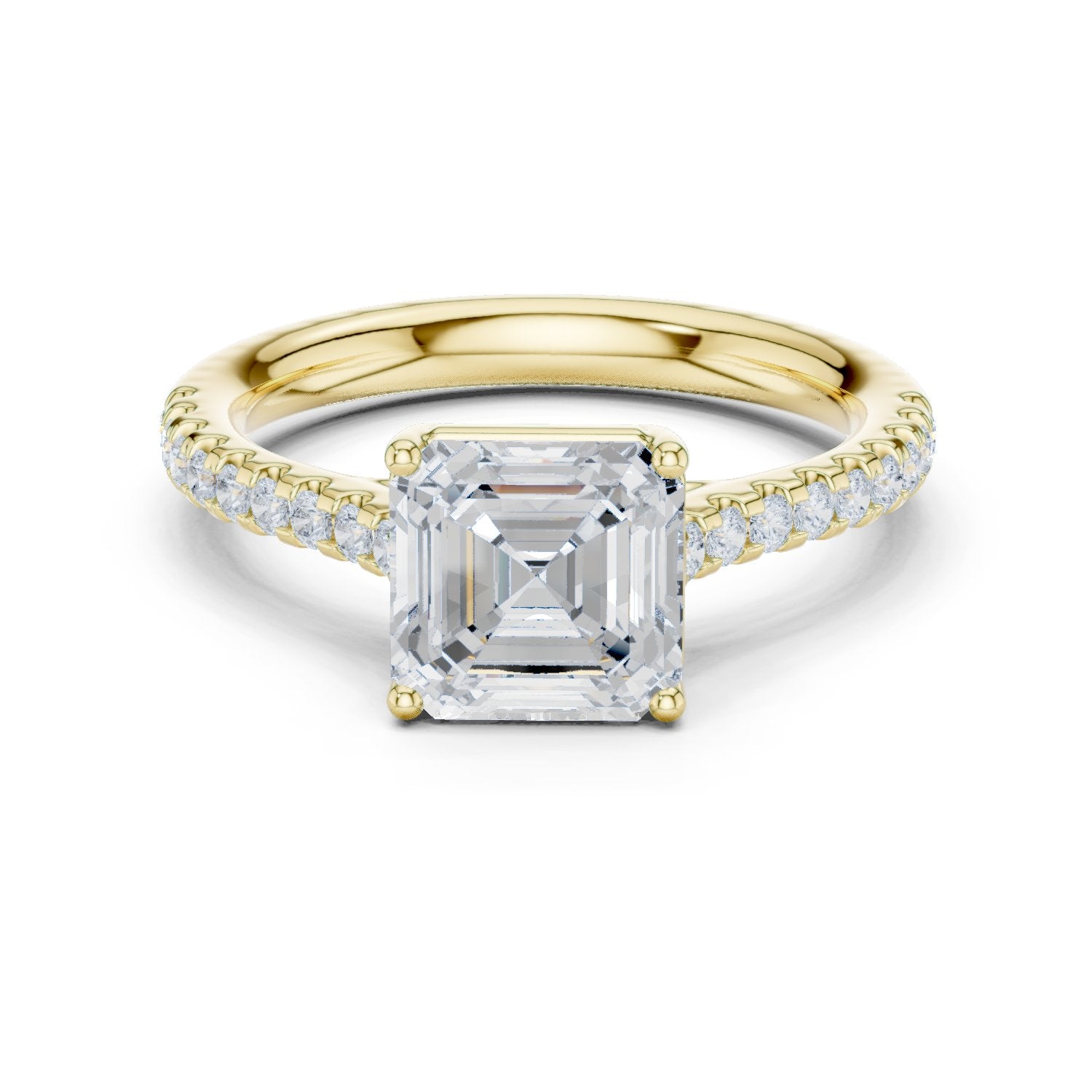 Ascending Channel Set Diamond Engagement Ring