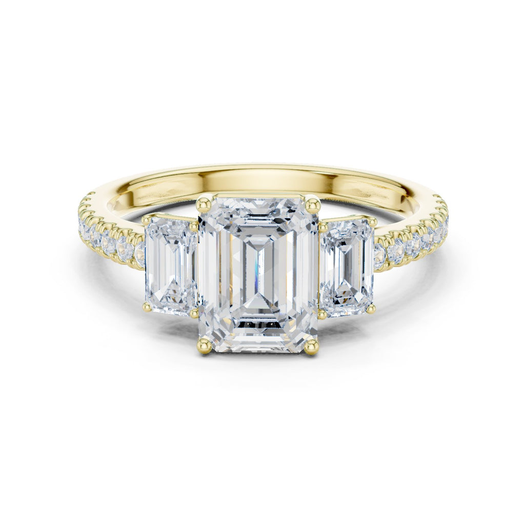 Classic Geometric Diamond Engagement Ring