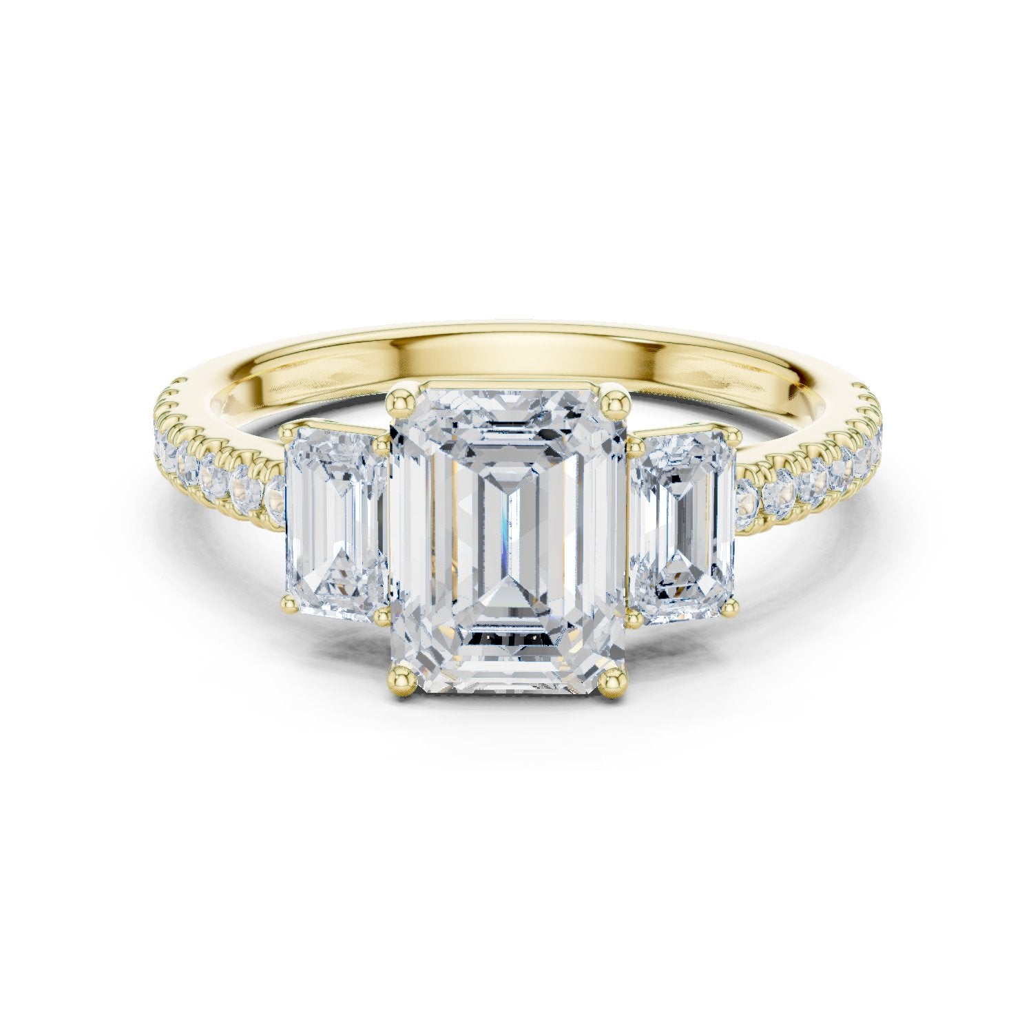 Classic Geometric Diamond Engagement Ring