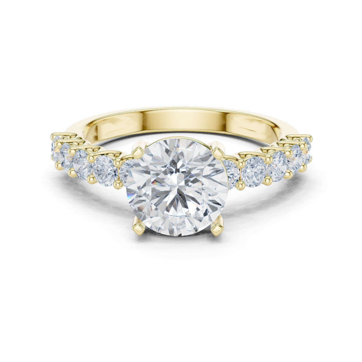 Ethereal Side Stone Diamond Engagement Ring