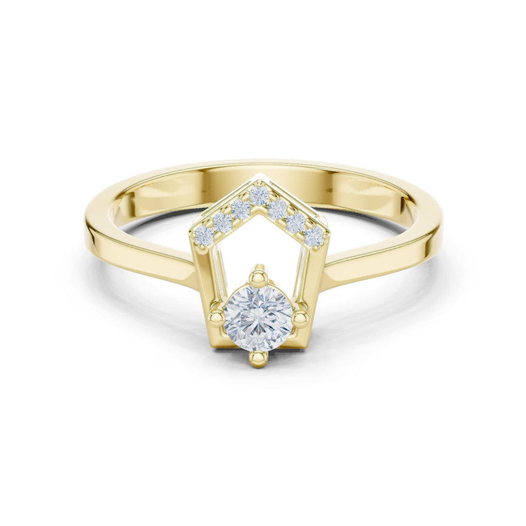 Dawn Filigree Diamond Engagement Ring
