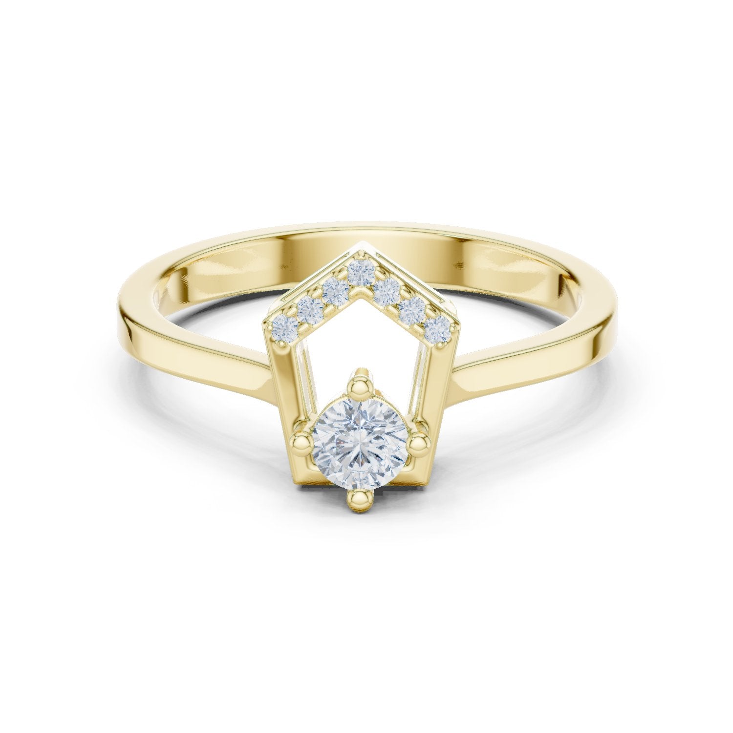 Dawn Filigree Diamond Engagement Ring