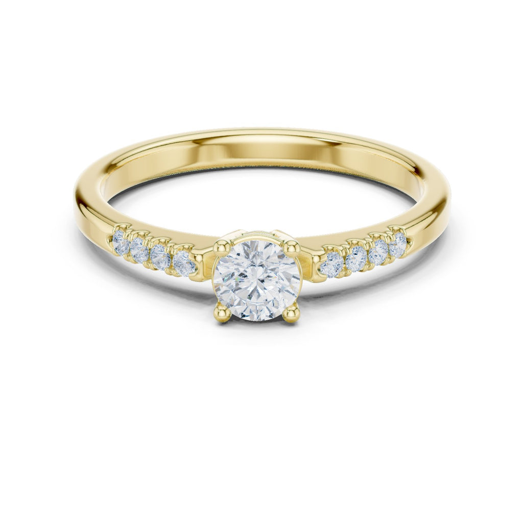 Enchanting Floral Diamond Engagement Ring