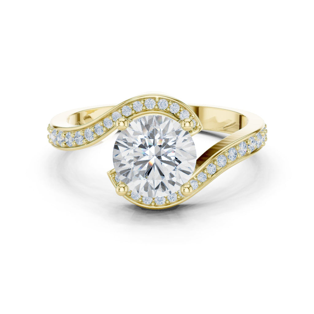 Amber Tapered Diamond Engagement Ring
