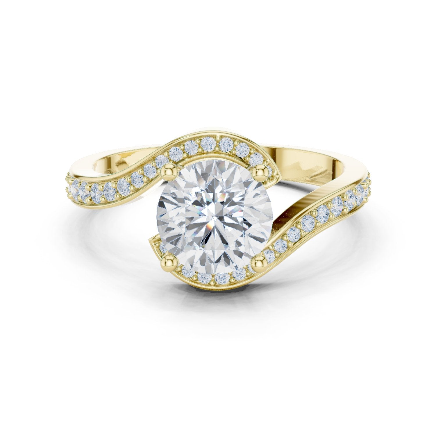 Amber Tapered Diamond Engagement Ring