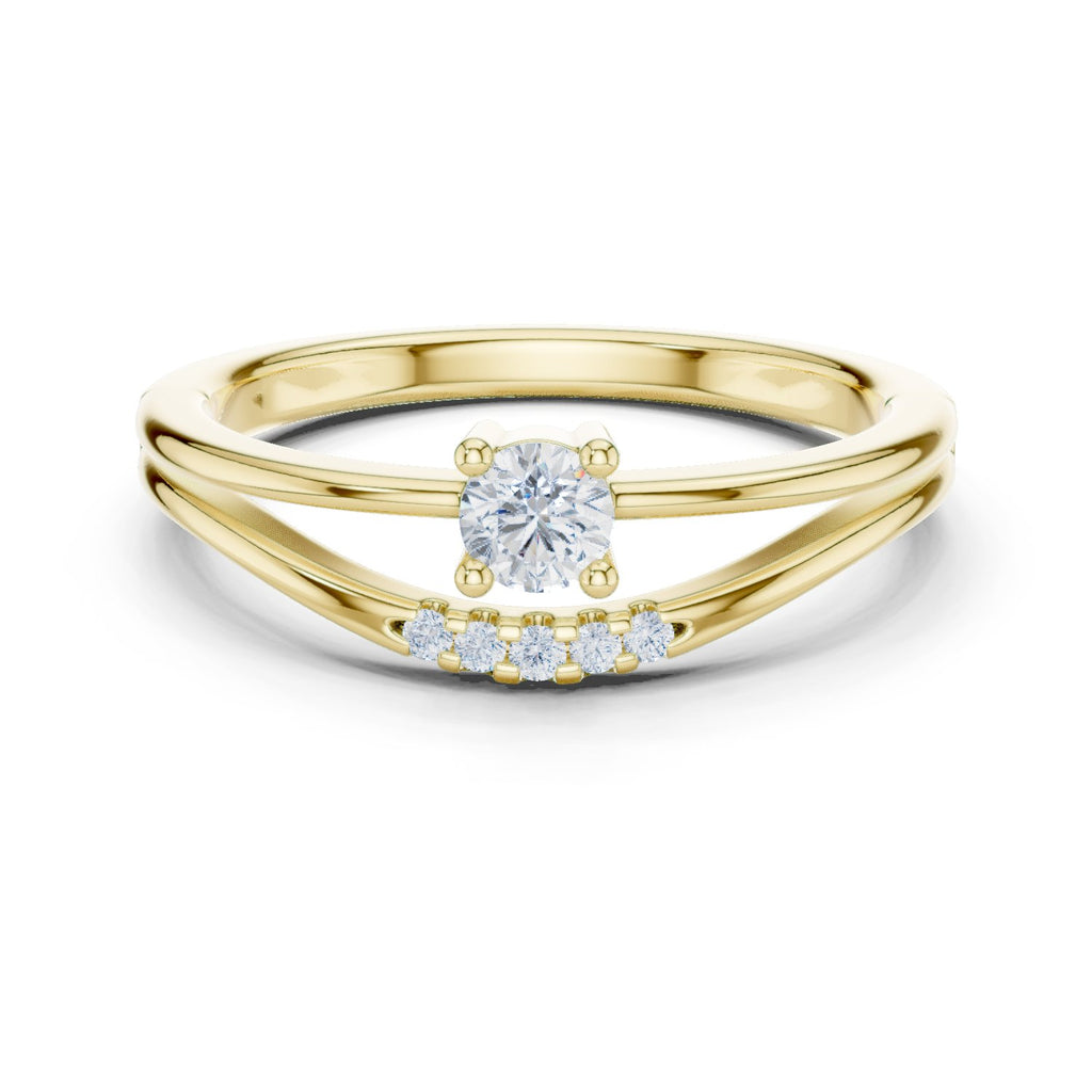 Pearl Halo Diamond Engagement Ring