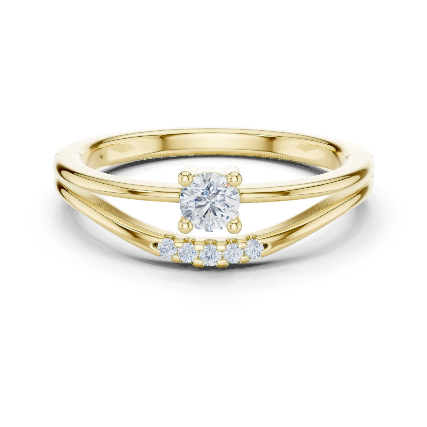 Pearl Halo Diamond Engagement Ring