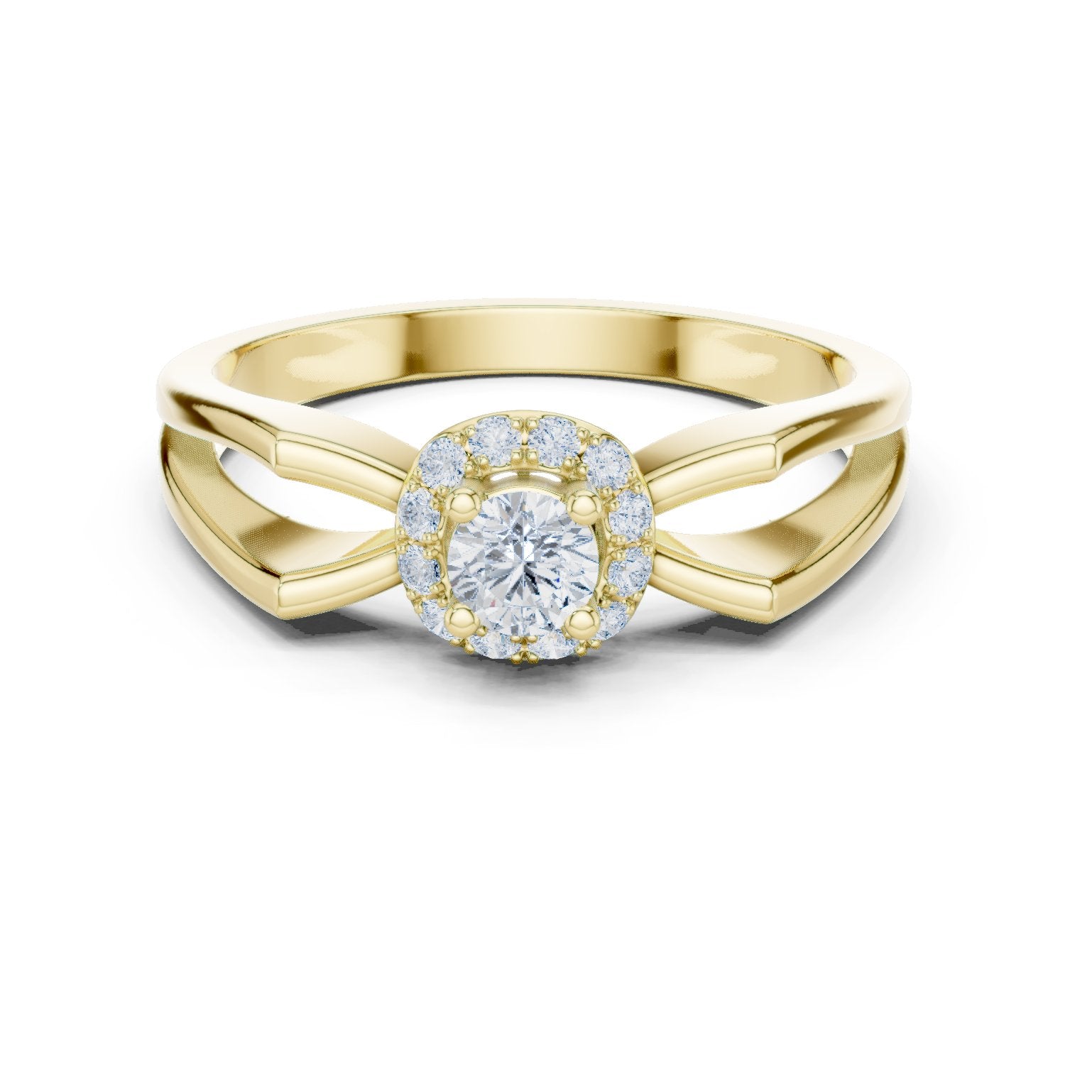 Heavenly Cluster Diamond Engagement Ring
