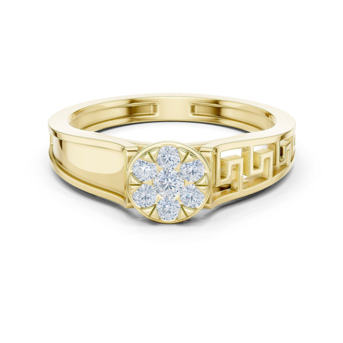 Intricate Channel Set Diamond Engagement Ring