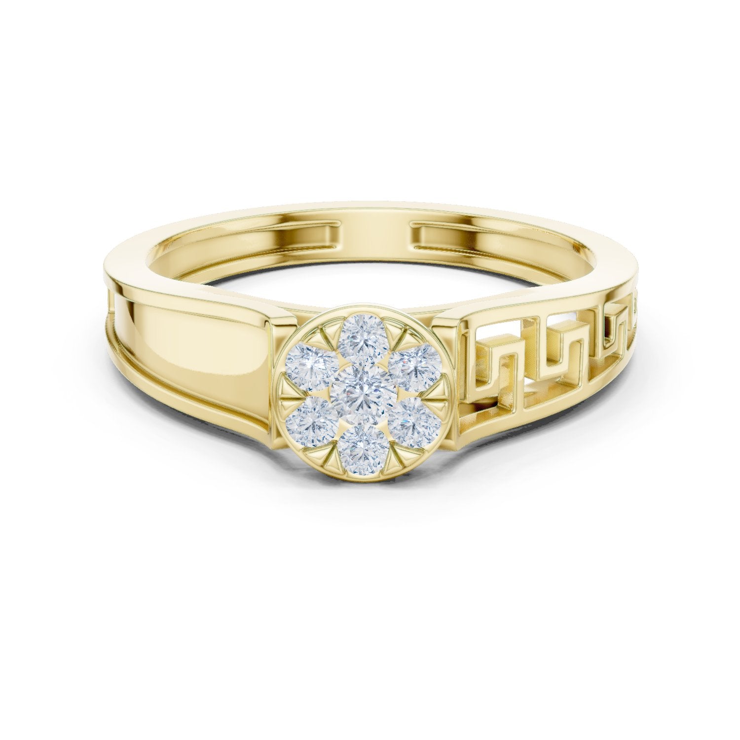 Intricate Channel Set Diamond Engagement Ring