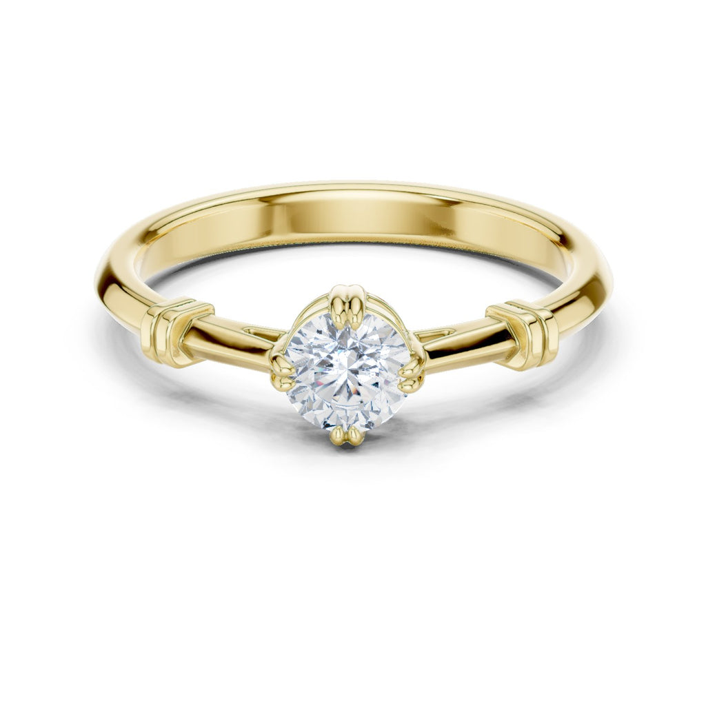 Sovereign Floral Diamond Engagement Ring