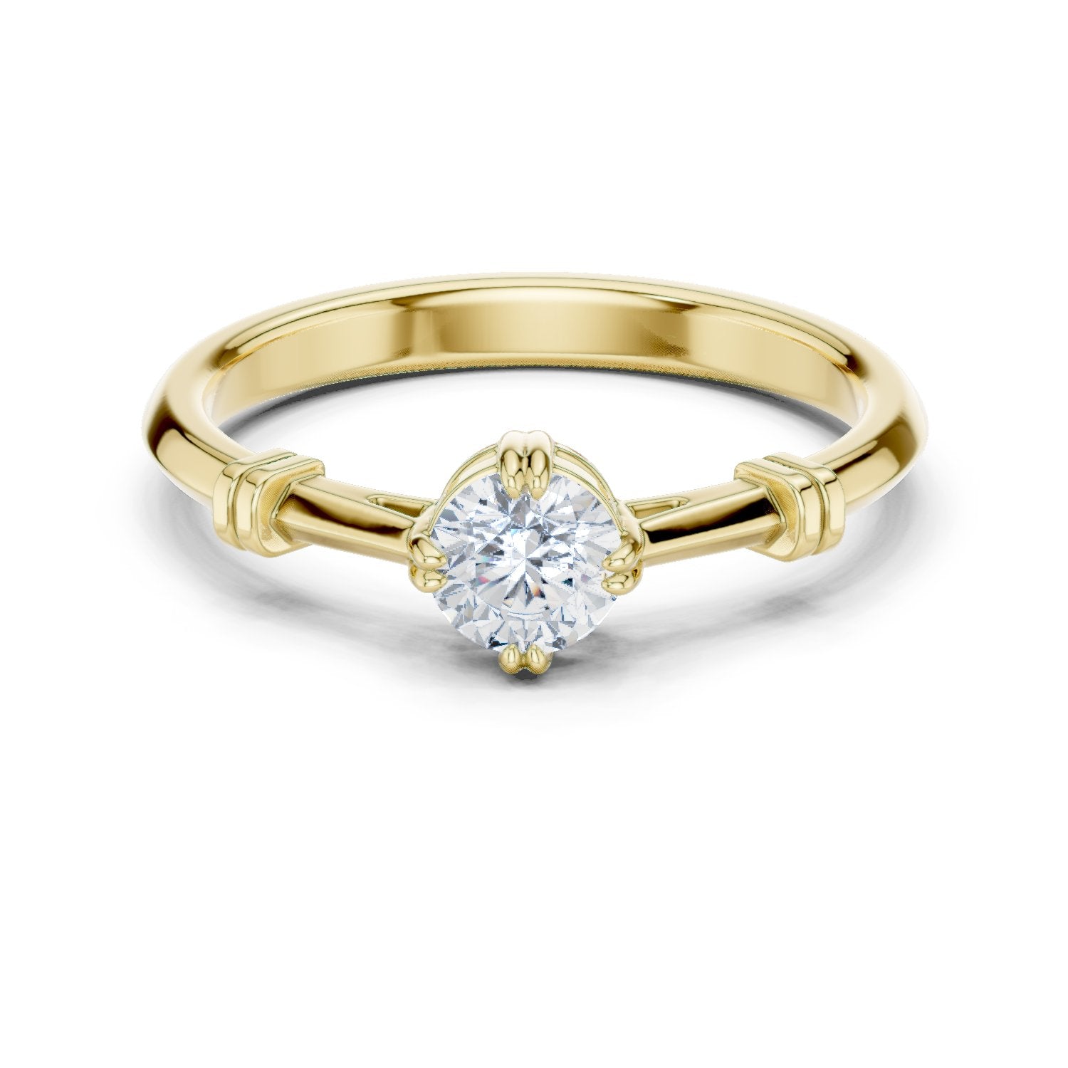 Sovereign Floral Diamond Engagement Ring