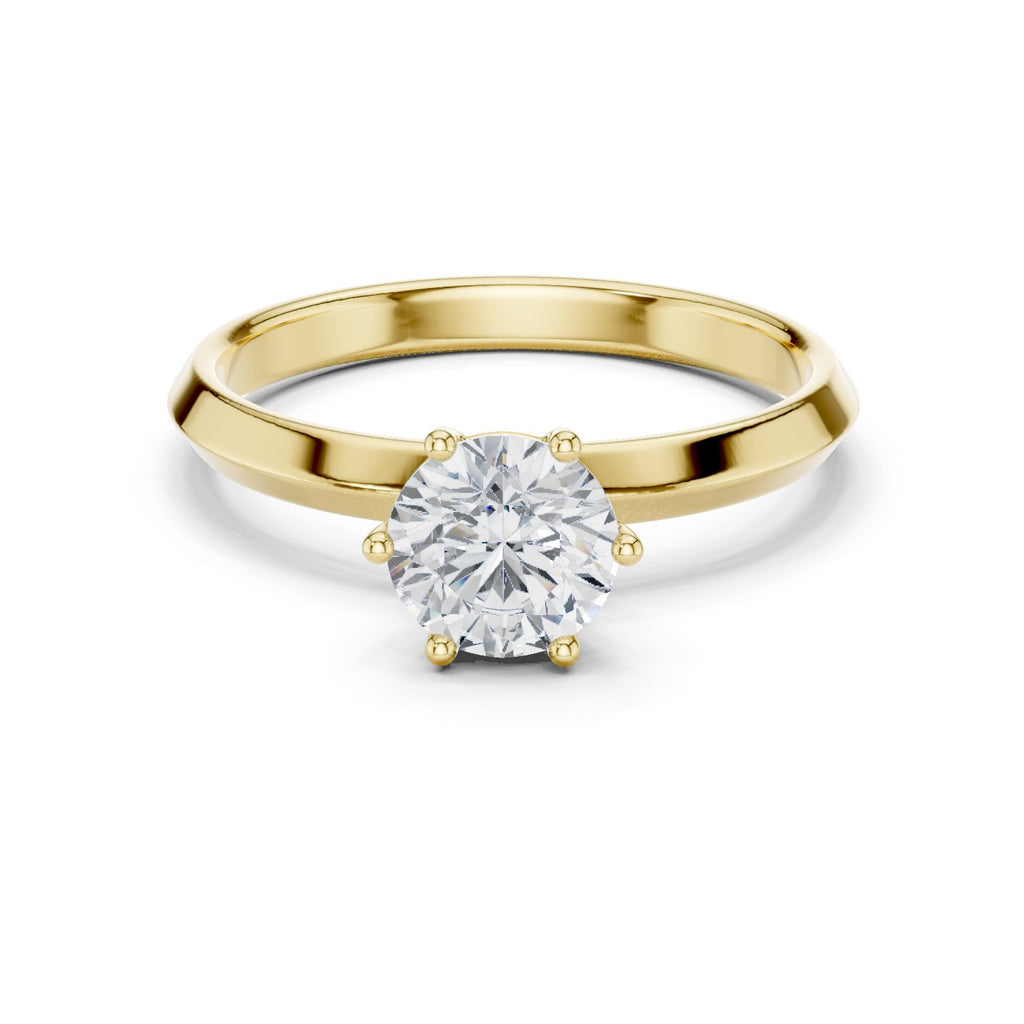Round Brilliant Six Prong Solitaire Engagement Ring