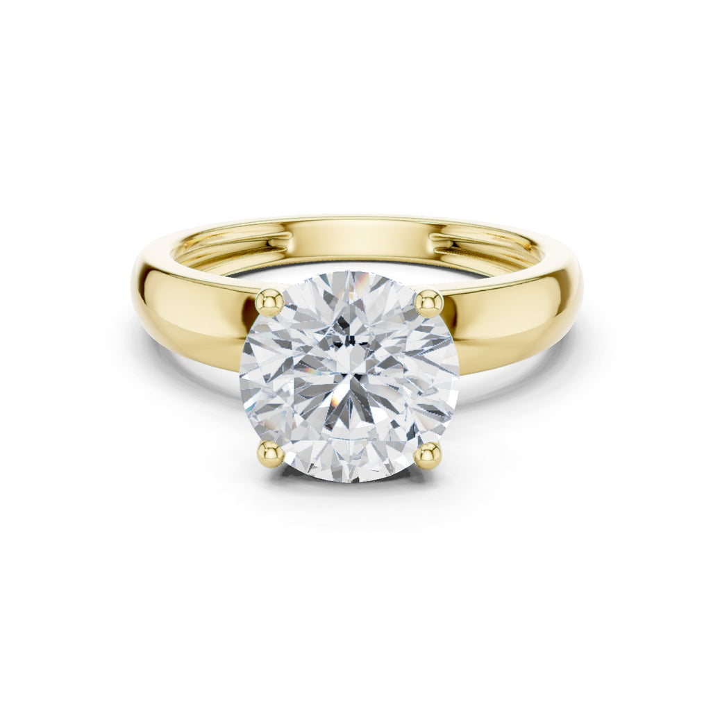 Round Diamond Four Prong Solitaire Engagement Ring