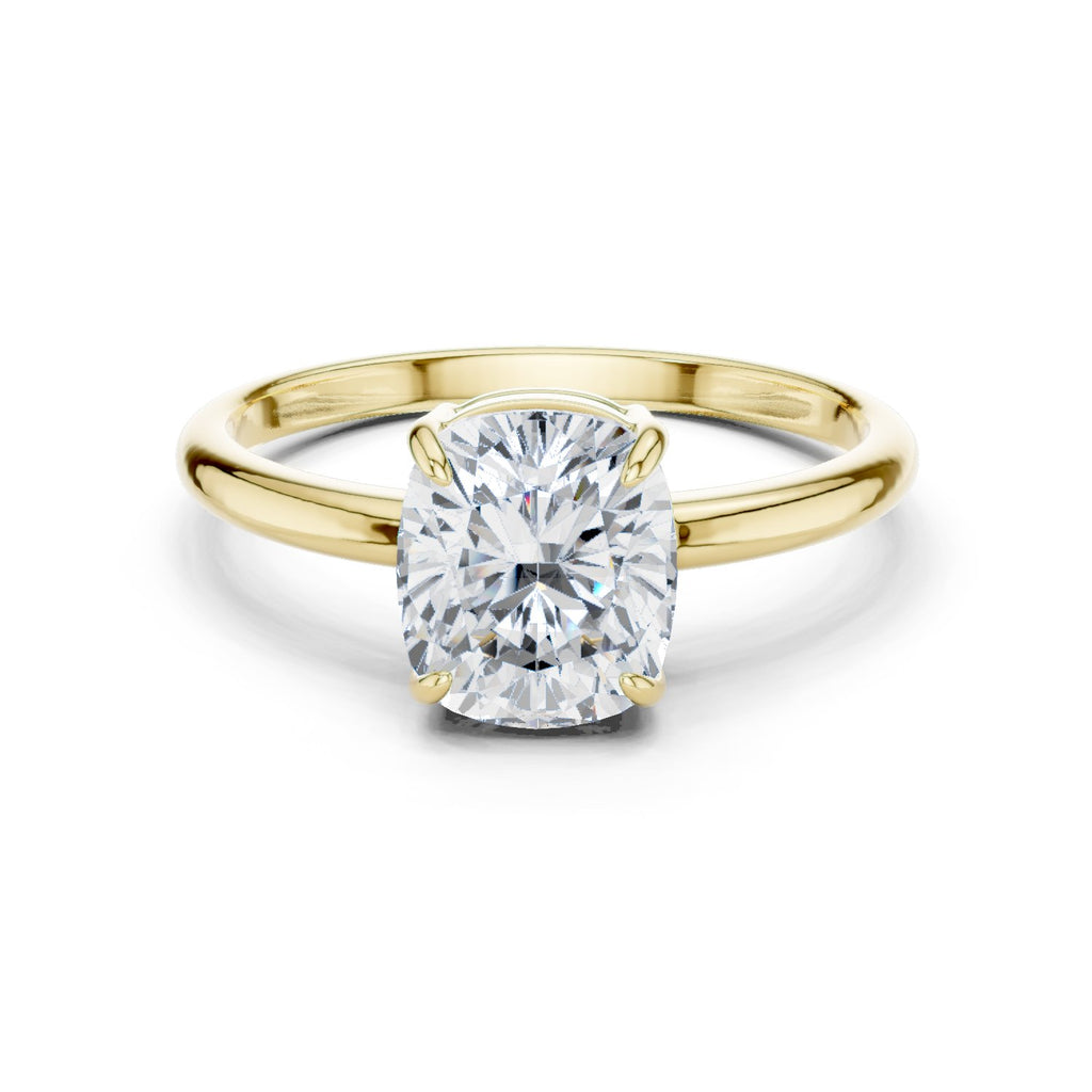 Classic Cushion Cut Solitaire Engagement Ring