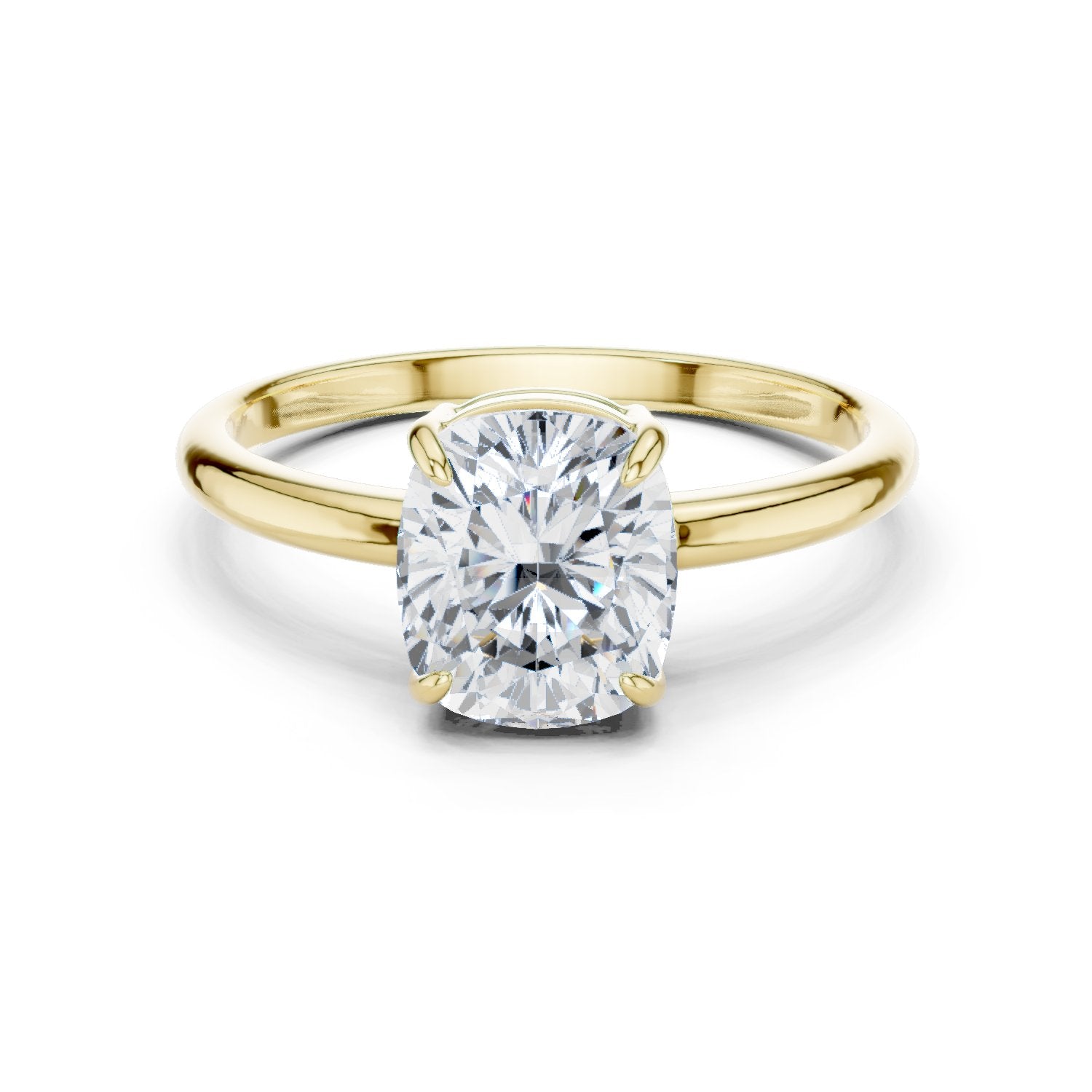 Classic Cushion Cut Solitaire Engagement Ring