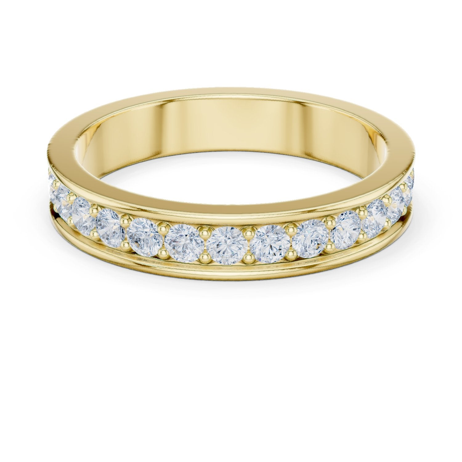 Round Diamond Channel Set Eternity Band
