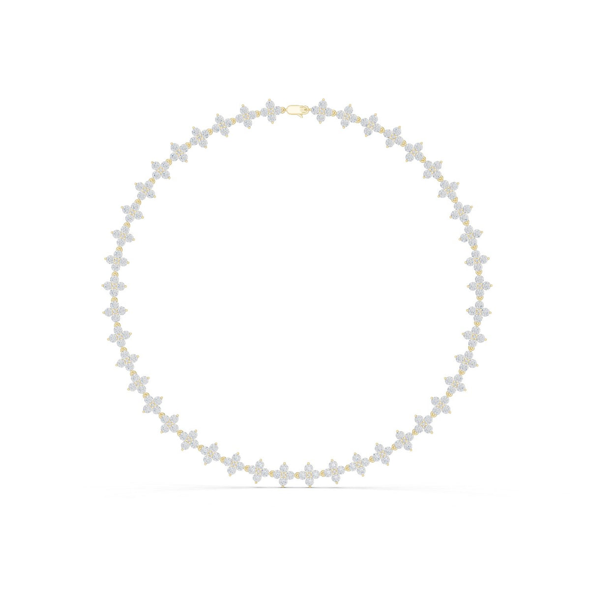 Marquise Floral Cluster Collar Necklace