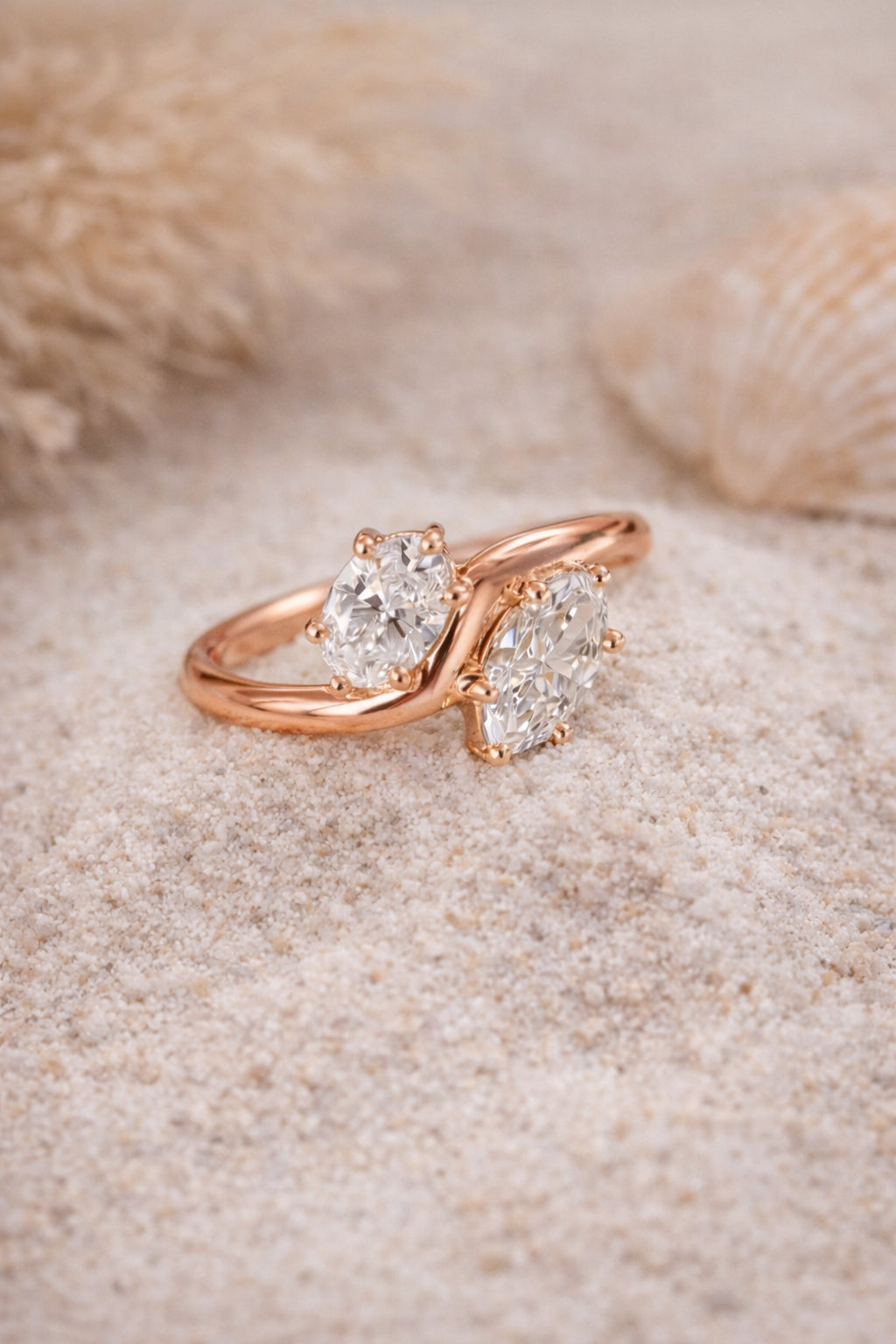 The Soleia Toi et Moi Ring - diamond engagement ring - VYKA Diamonds