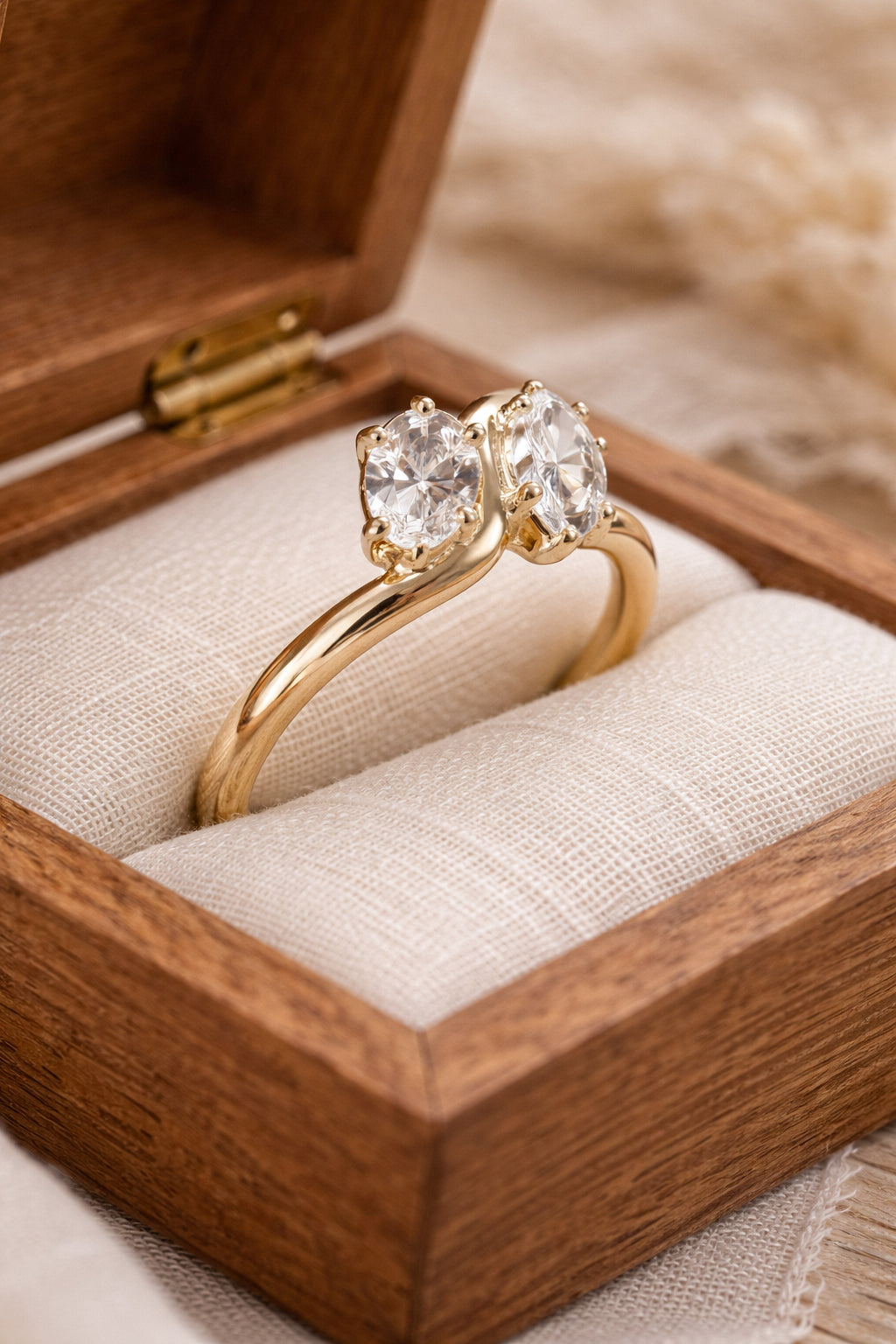 The Soleia Toi et Moi Ring - diamond engagement ring - VYKA Diamonds