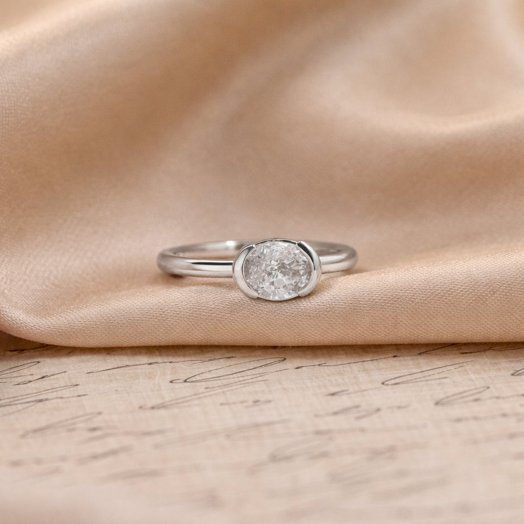 Solene Oval Ring - diamond engagement ring - VYKA Diamonds