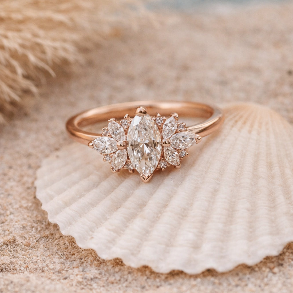 Sylvenia Marquise Ring - diamond engagement ring - VYKA Diamonds