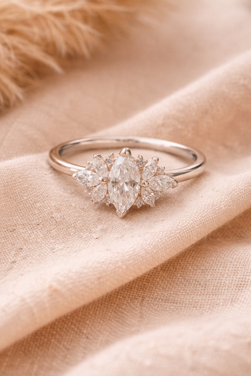 Sylvenia Marquise Ring - diamond engagement ring - VYKA Diamonds