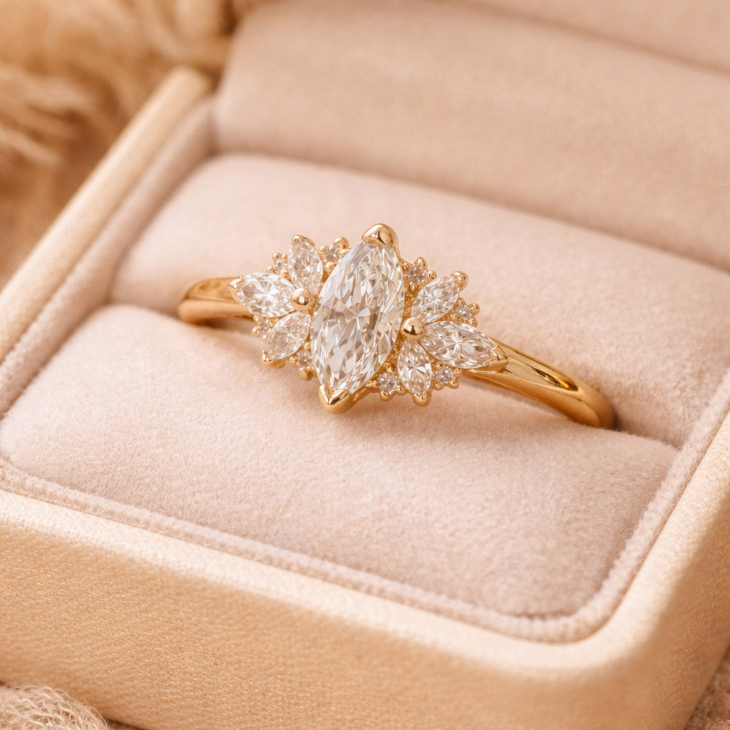 Sylvenia Marquise Ring - diamond engagement ring - VYKA Diamonds